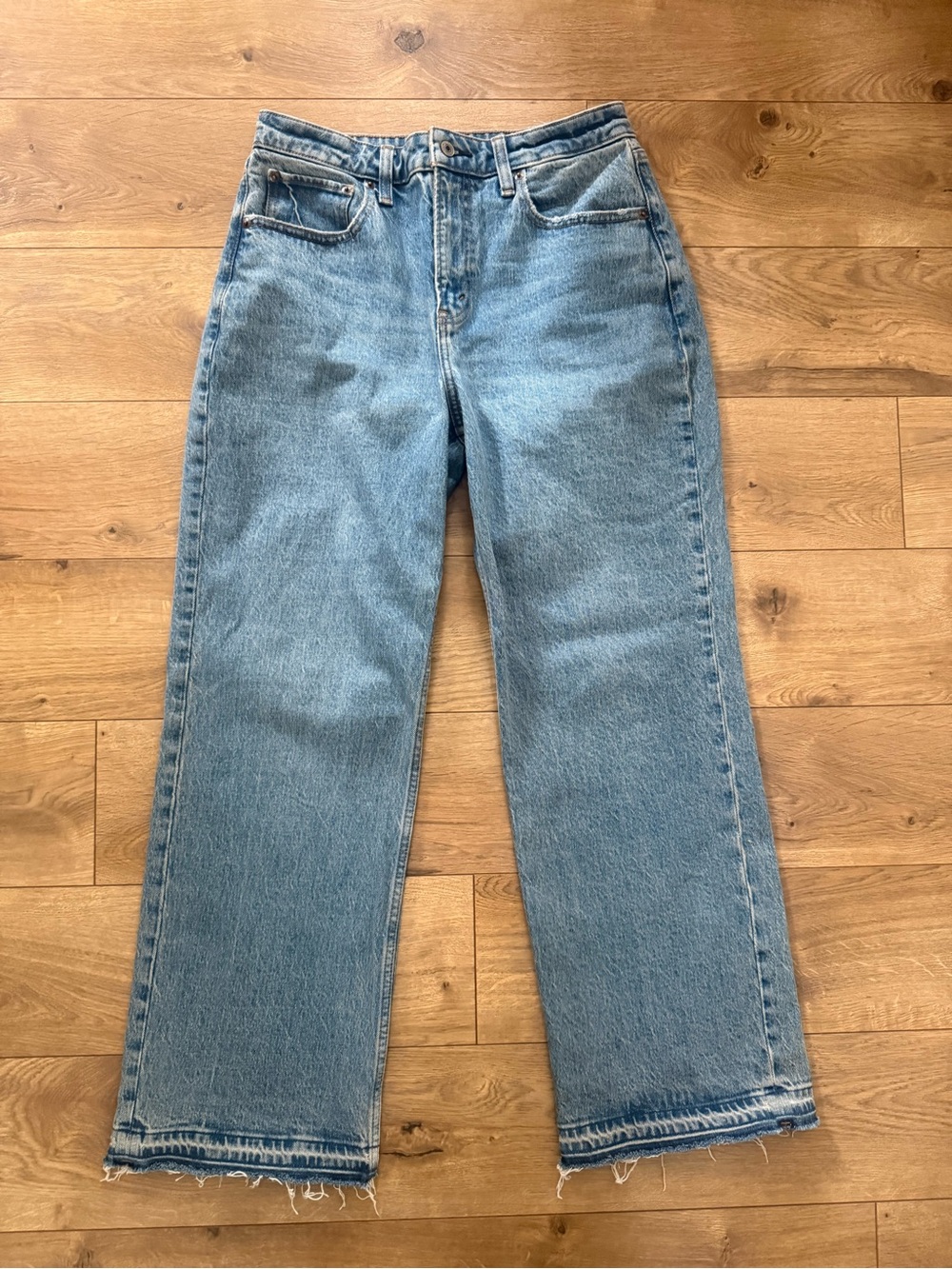 Abercrombie & Fitch Medium Blue Straight-Leg Jeans